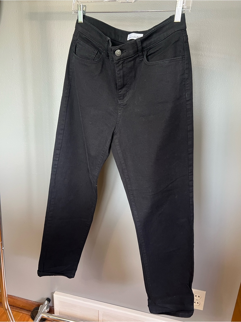 LOFT Black High-Rise Slim Jeans
